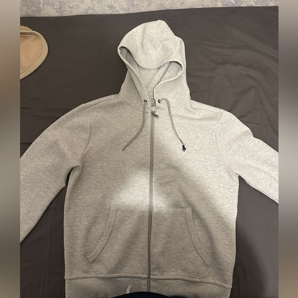 Grey Polo Hoodie - Picture 1 of 2